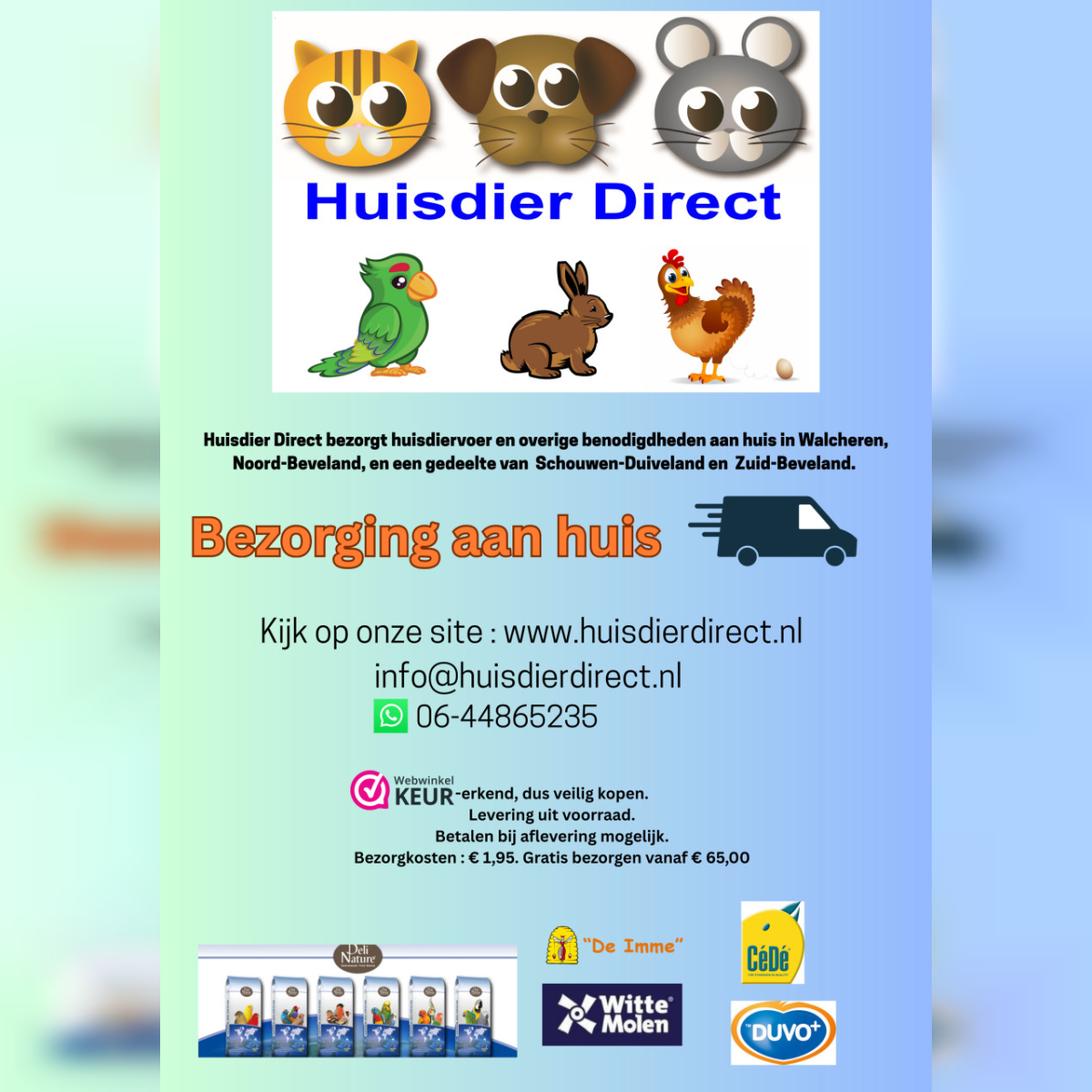 Wij bezorgen aan huis