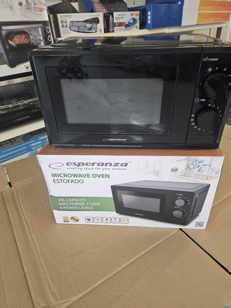 MICROWAVE OVEN 20l/1100W/6 vermogensstanden/Zwart