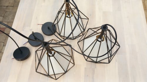 3 plafondlampen