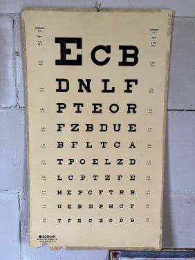 Wandkaart opticien