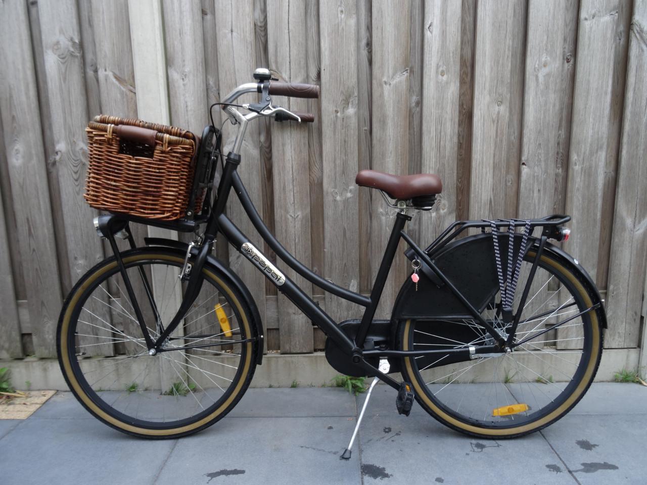 🚲 Popal Daily Dutch Meisjesfiets – 26 inch – 3 Versnellingen – Zwart 🖤