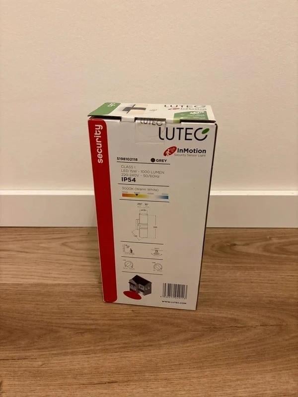 Lutec buitenlamp met sensor – Nieuw in doos 💡