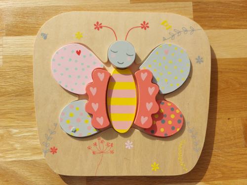 Houten puzzel vlinder