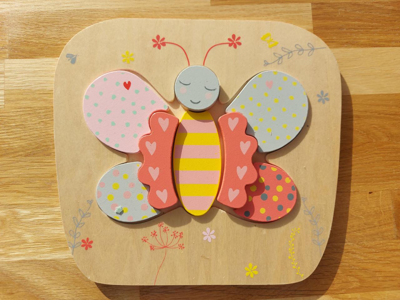 Houten puzzel vlinder