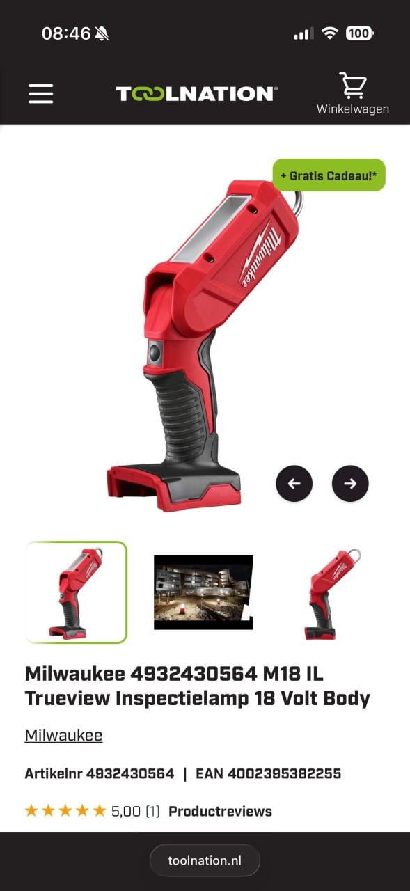 Milwaukee M18 IL-0 Accu LED Inspectielamp 18V (Body)