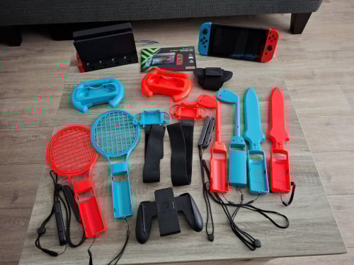 Nintedo switch v2 32gb + 128 gb sd kaart