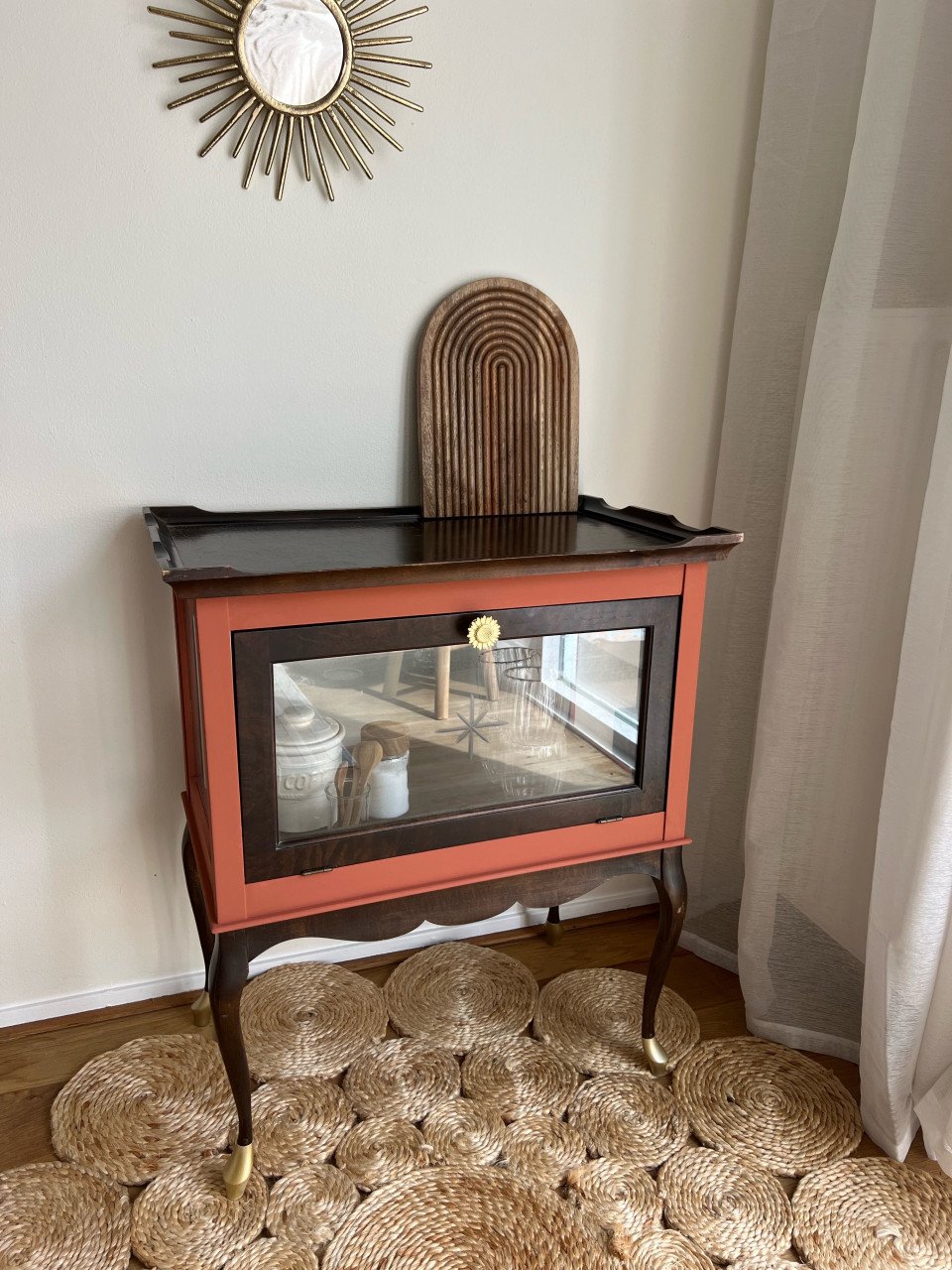 Vintage theekastje | terracotta