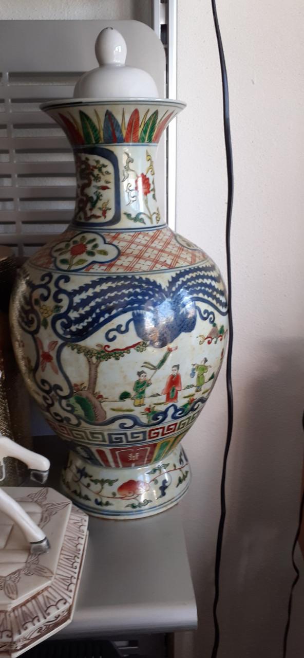 6 x Grote Chinese Vazen ** Porcelein & Chinese ART+ Sterrenbeeld & Fontein