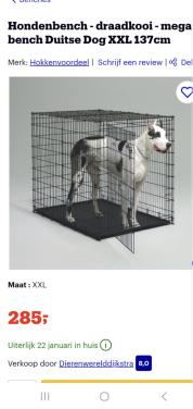 Honden bench