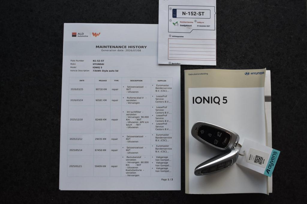 Hyundai Ioniq 5 style 73kwh soh 100% | trekhaak | nap | camera | apple carp