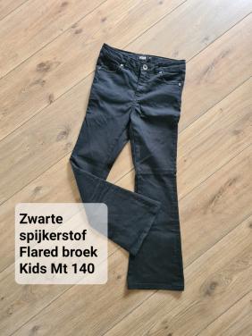Zwarte spijkerstof Flared broek Kids Mt 140