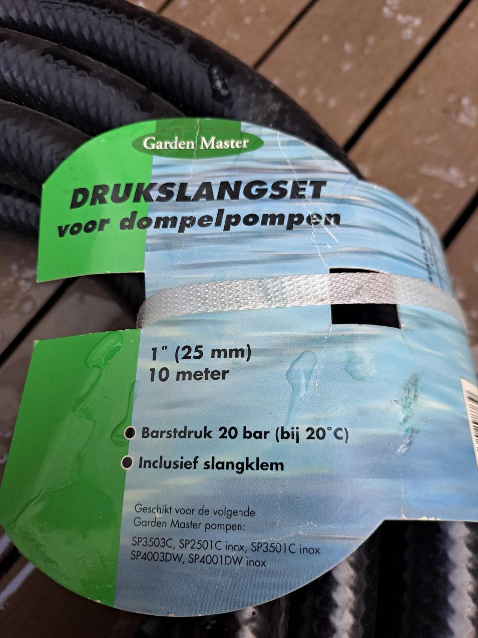 NIEUWE DRUKSLANG VOOR DOMPELPOMPEN