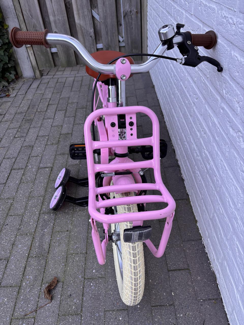 Meisjesfiets 14 inch roze