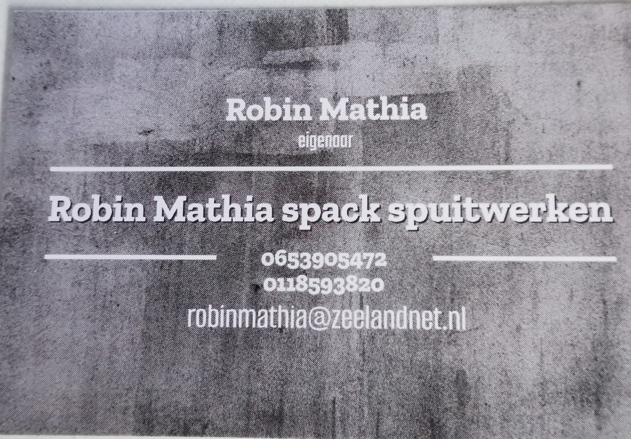 ROBIN MATHIA SPACK SPUITWERKEN