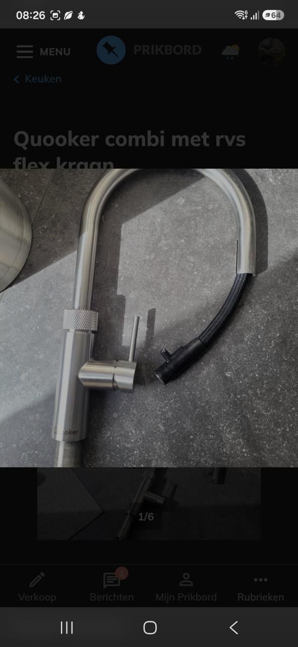 Quooker compleet met rvs flex kraan