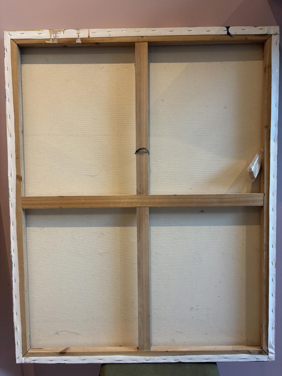 Vrouw op strand, gesigneerd MK, 100x80 cm