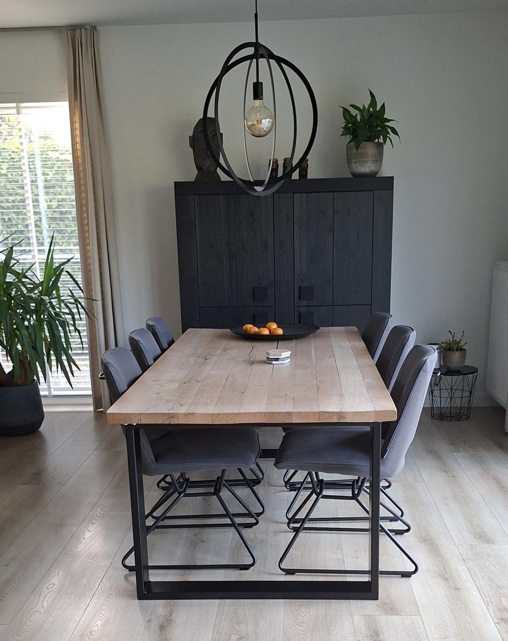 6 Xooon eetkamerstoelen in antraciet  in zeer goede staat