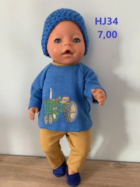 Baby born / babyborn set tractor . Opbrengst KiKa. Poppenkleertjes.