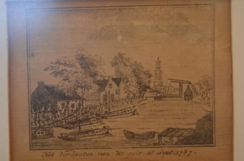 Kleine ets 'Het verlaaten van Utrecht' 16 - 09 - 1787
