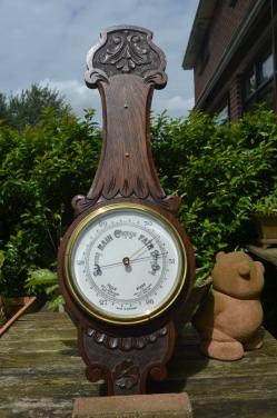 Grote Antieke Engelse Banjo Barometer