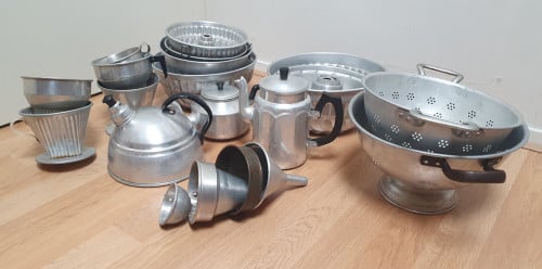Aluminium vergieten, bakvormen, filterhouders en trechters