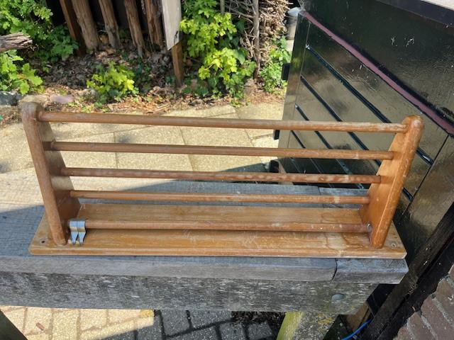 Pannenrekje van hout, antiek