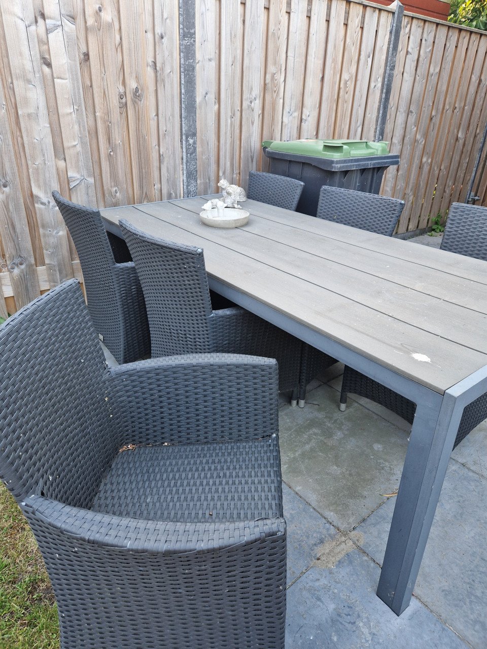 Gevlochten kunststof tuinstoelen