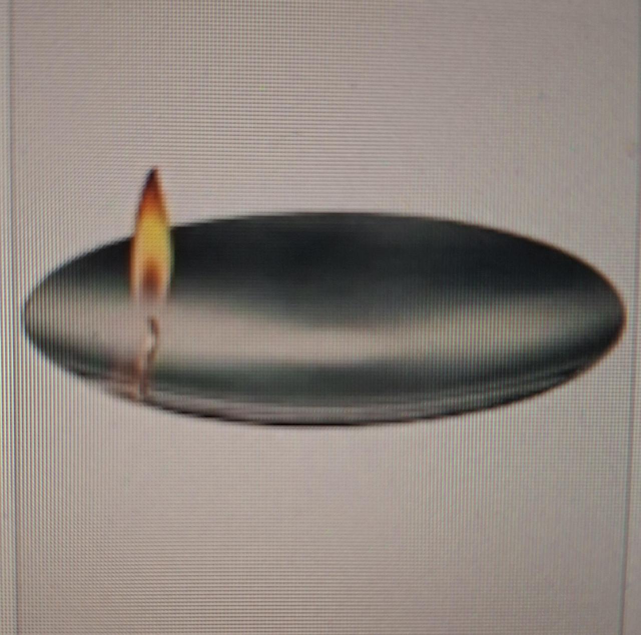 MONO  Concave vuurschaal/olielamp van edelstaal 20 cm binnen of buiten