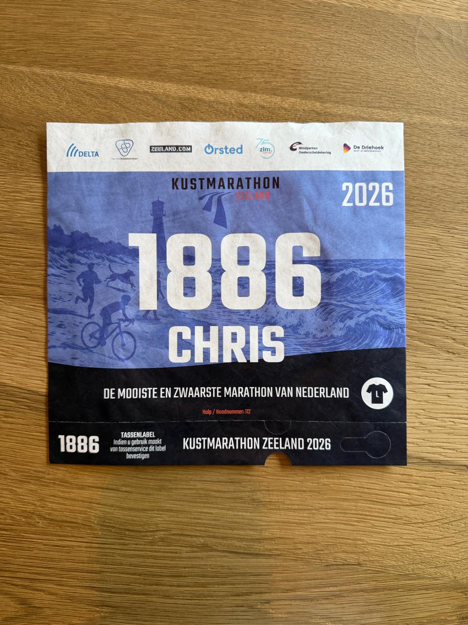 Startbewijs kustmarathon