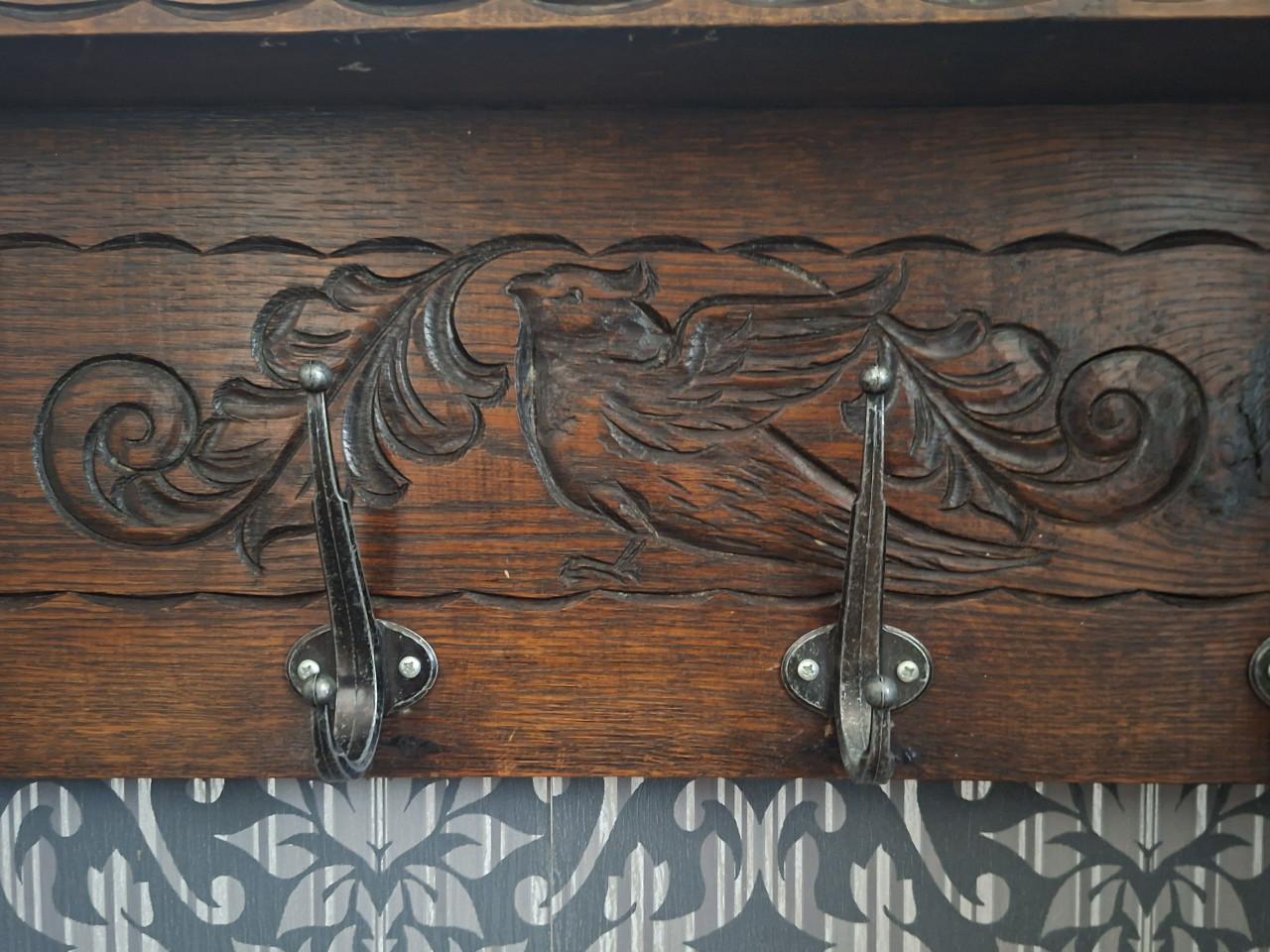 Eikenhouten kapstok jaren 20 LAATSTE KANS!!!