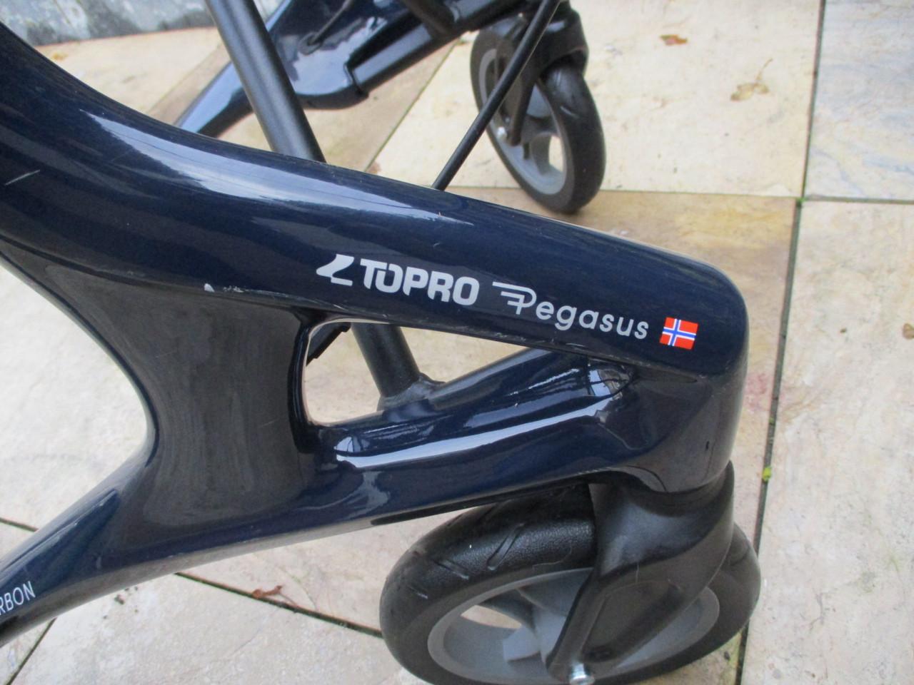 Zgan Topro Pegasus opvouwbare lichtgewicht rollator van carbon