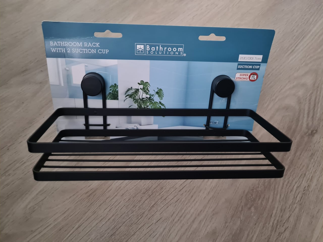 Ophangrekje badkamer metaal zwart