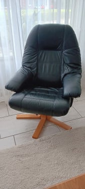 Mooie LEDEREN FAUTEUILLE / TV STOEL