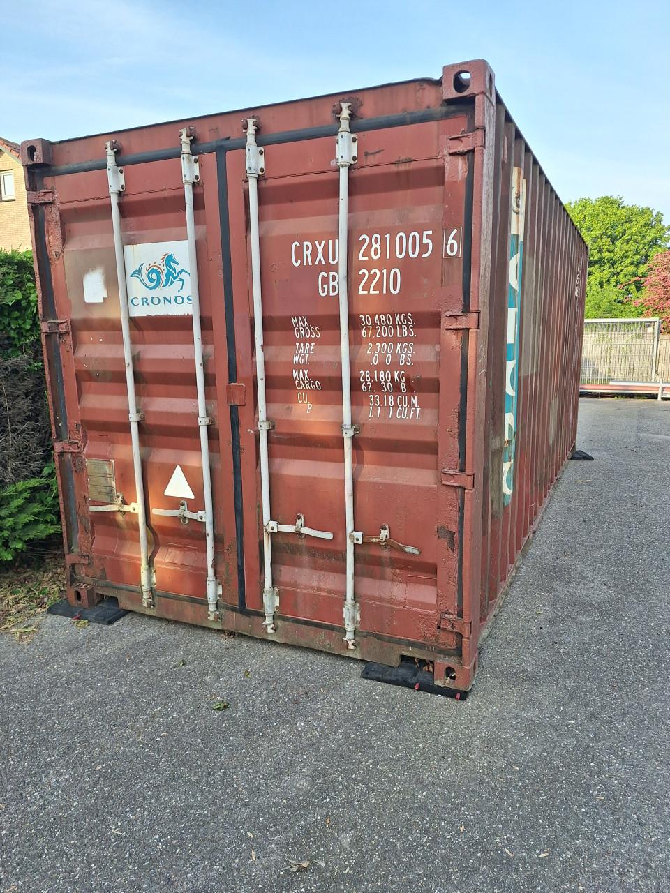 Container 20ft, zeecontainer, opslagcontainer, opslagruimte