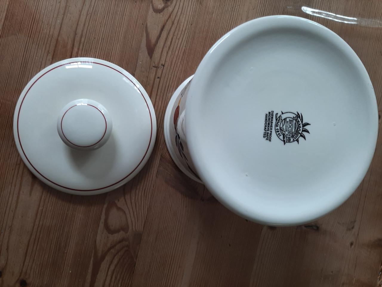 BOERENBONT BOCH - BEWAARPOT MET DEKSEL , KOFFIE - DIA 14 CM