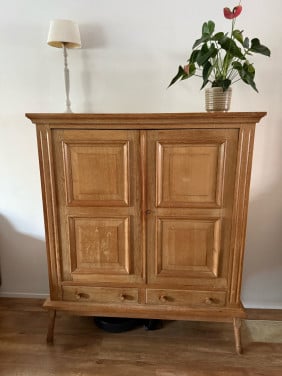 Eikenhouten vintage kast