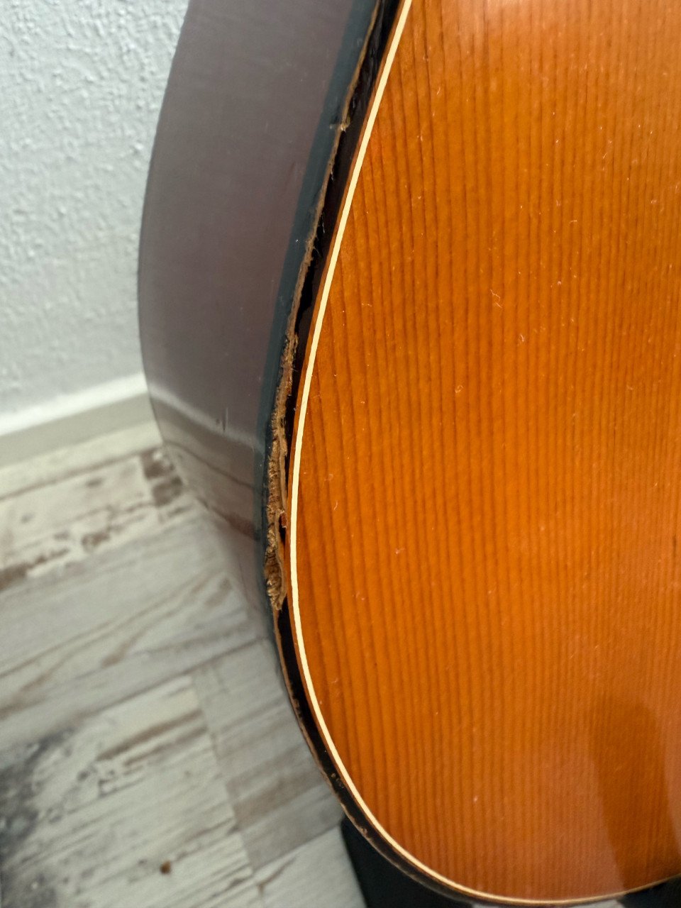 Akoestische gitaar (rechtshandig) incl. tas en standaard