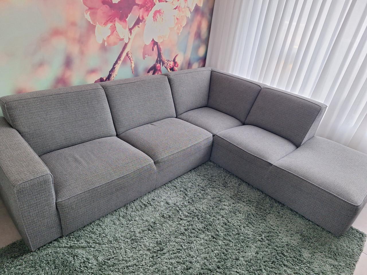 Hoekbank rechts grijs