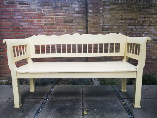 Houten eettafel bank voor binnen