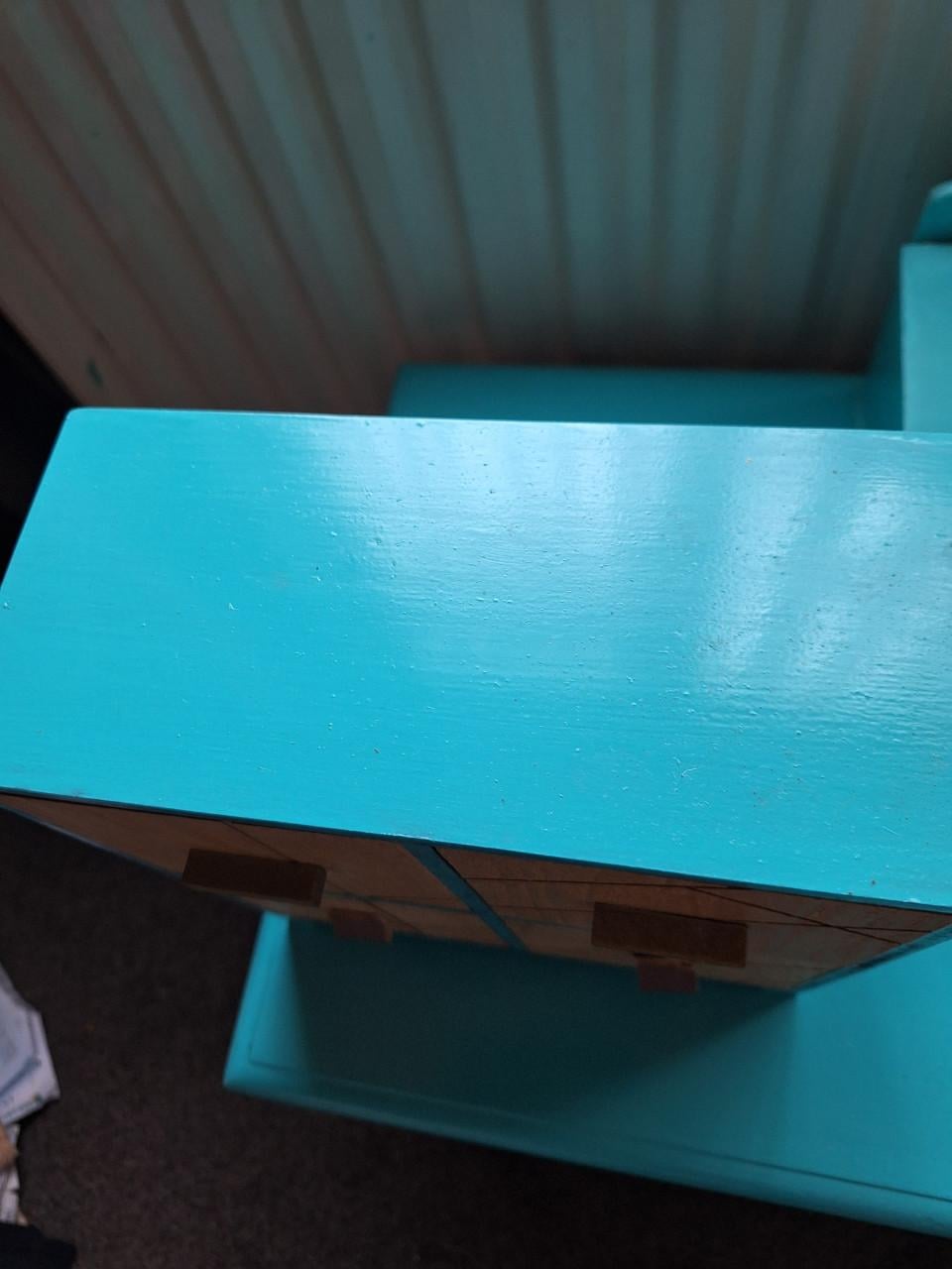 5 x turquoise blauw