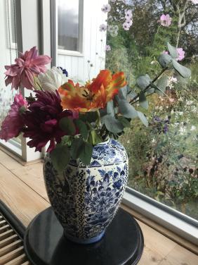 Grote Delftsblauwe vaas