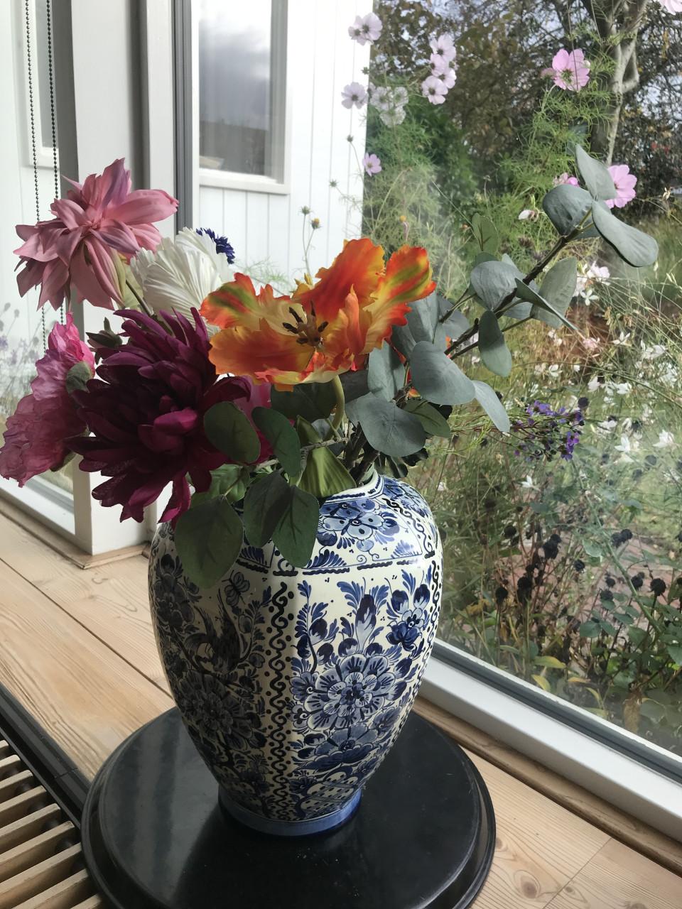 Grote Delftsblauwe vaas