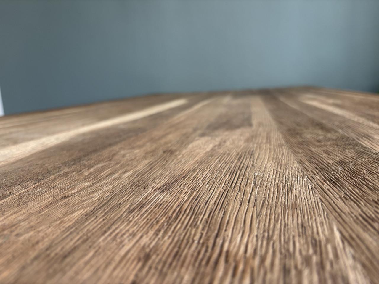 Robuuste eikenhouten eettafel 200x100