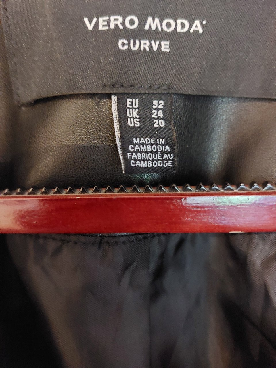 Bikerjack zwart, Vero Moda Curve, Maat 52