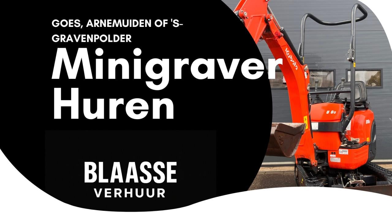 Mini graafmachine minigraver huren