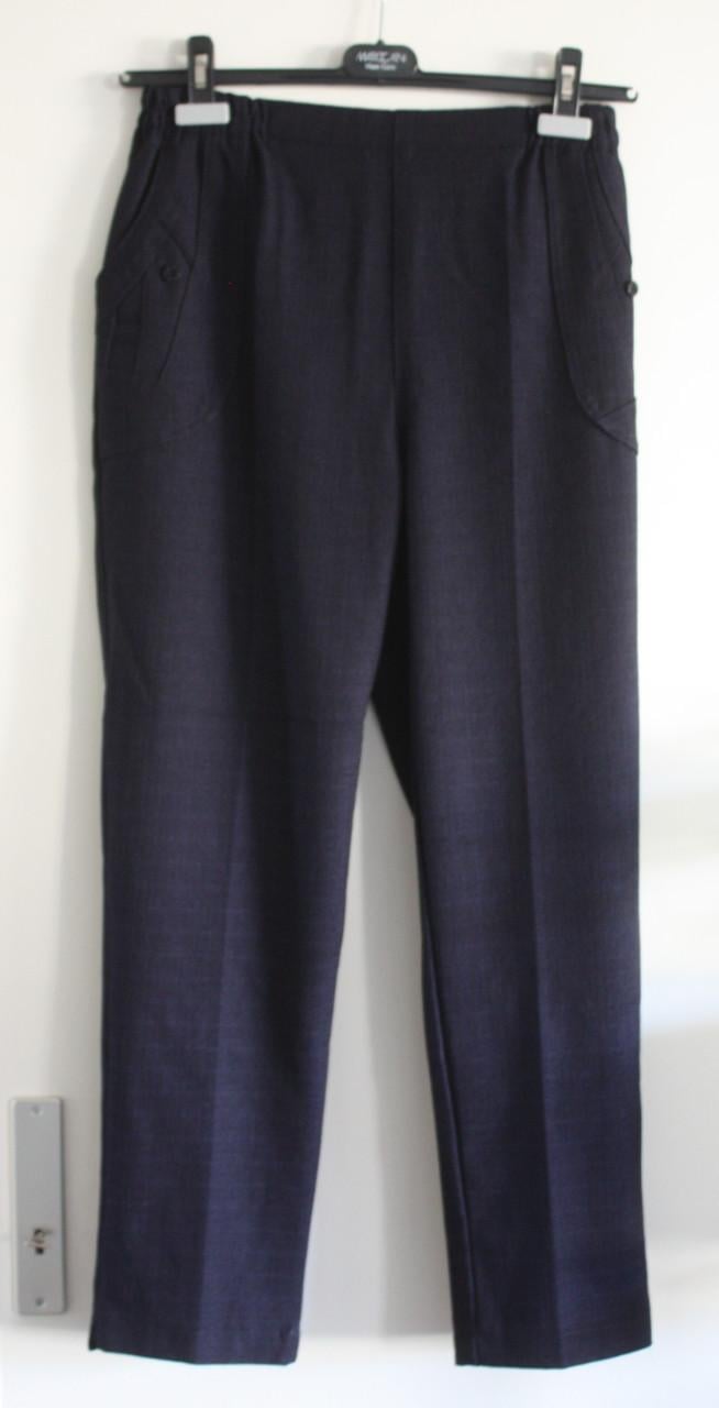Donkerblauwe pantalon met elastiche taille  maat T3