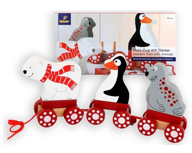 Houten blokkentrein Tchibo, NIEUW🎁