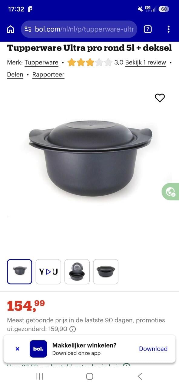 Tupperware ovenschaal 5l