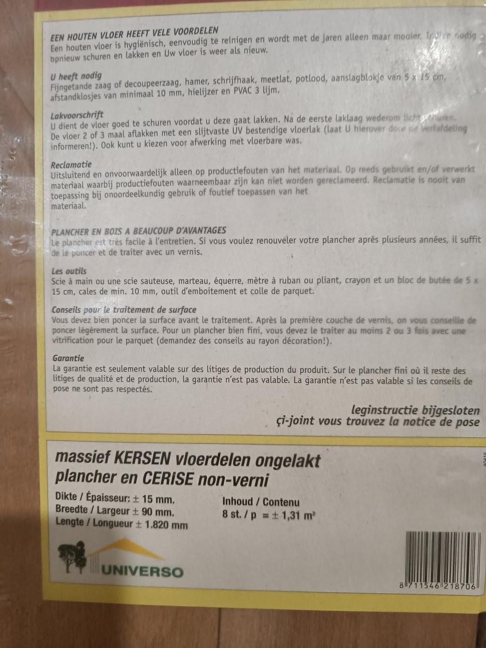 MASSIEF KERSEN VLOERDELEN