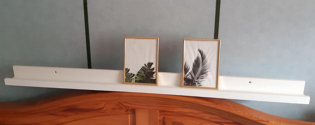 Fotoplank, schilderijenplank, display-plank, wit MDF